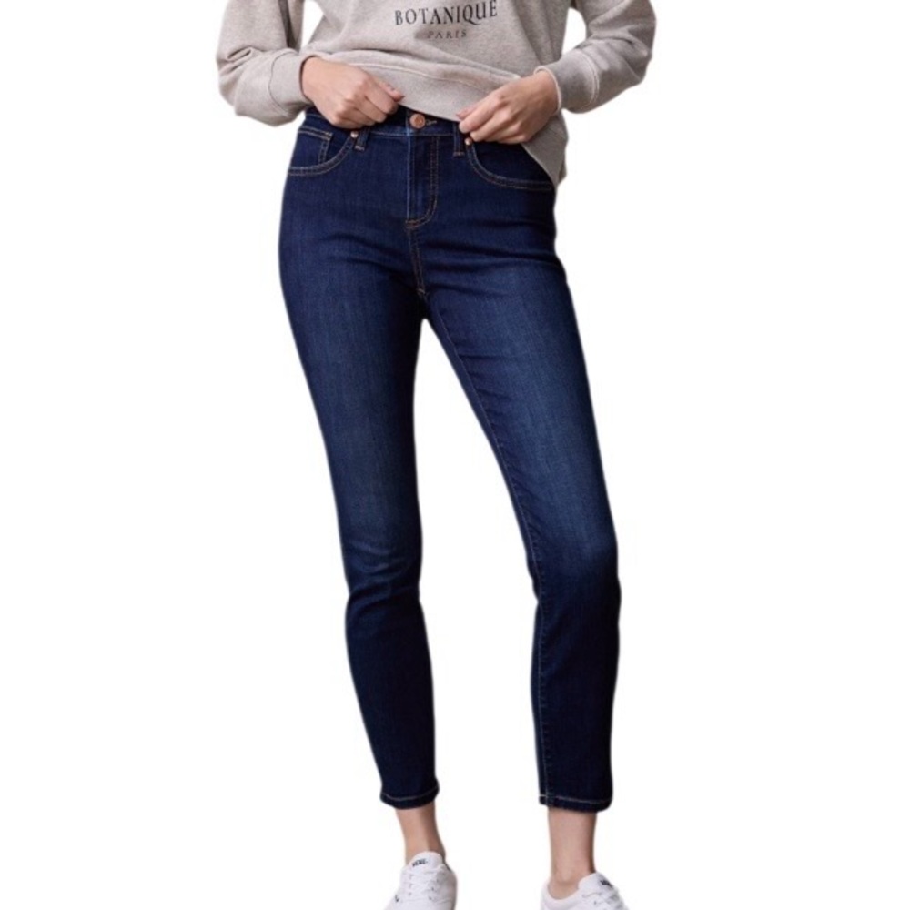LC Lauren Conrad Dark Blue Stretch‎ Mid-rise Skinny Ankle Jeans Size 10